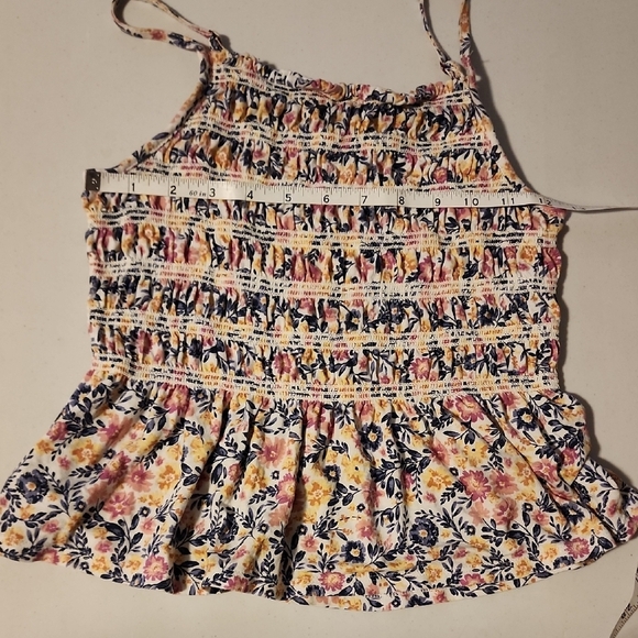 SO Pink and Blue Smocked Peplum Camisole - Picture 5 of 8